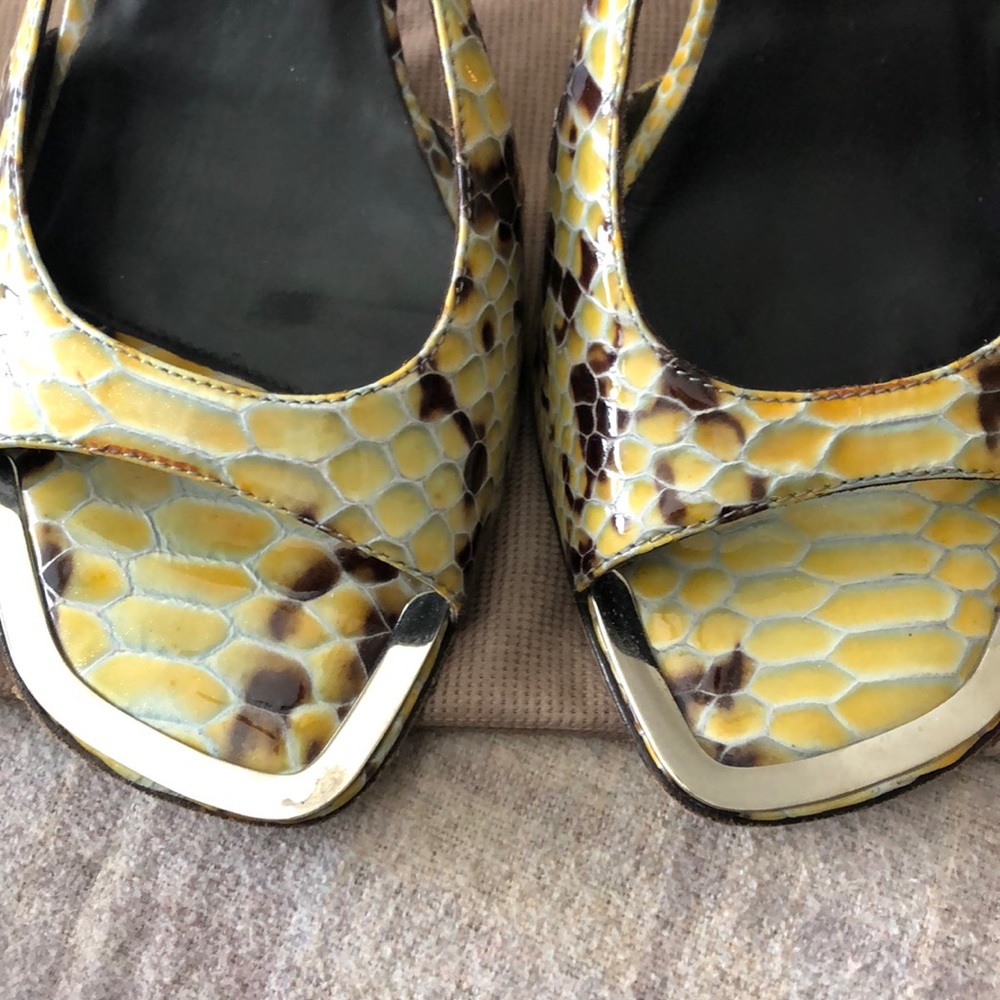 Donald J Pliner python sandals RARE VTG - Picture 2 of 7